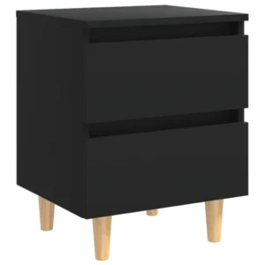 Chevet pin noir design scandinave 1 tiroir, 40x35x50cm