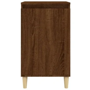 Table de chevet chêne marron design tiroir coulissant, 40x35x70cm