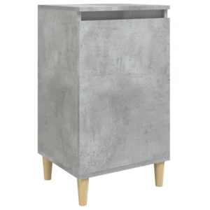 Table de chevet bois gris design moderne flottant, 40x35x70cm