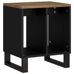 Table de nuit manguier marron design moderne mural, 40x31x46cm
