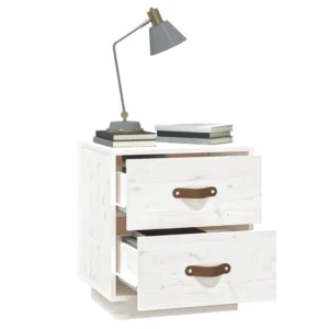 Chevet pin blanc rustique 1 tiroir, 40x34x45cm
