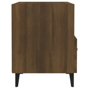 Chevet chêne marron design moderne étagère, 40x35x47.5cm