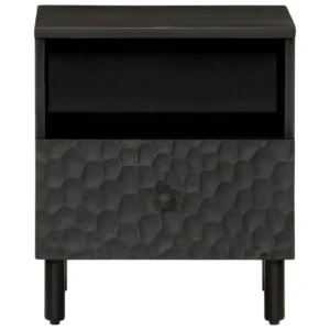 Chevet manguier noir design LED, 40x33x46cm