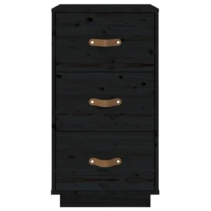 Chevet pin noir design tablette, 40x40x75cm