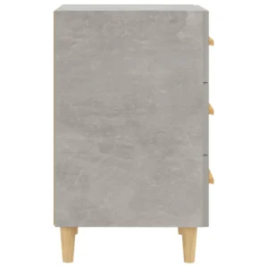 Table de nuit bois gris design moderne compact, 40x40x66cm
