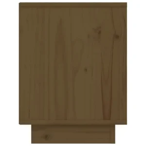 Table de nuit pin marron moderne étagère ouverte, 40x30x40cm