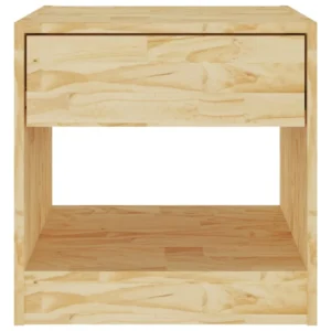 Table de chevet pin rustique tiroir coulissant, 40x31x40cm