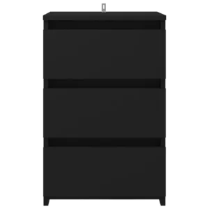 Lot de 2 tables de chevet moderne 3 tiroirs, 40x35x62.5cm