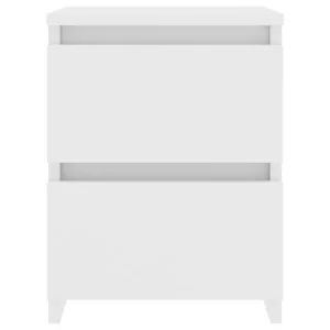 Lot de 2 chevets bois design 2 tiroirs, 30x30x40cm