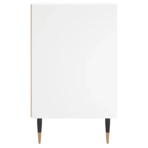 Lot de 2 tables de nuit bois blanc design mural, 40x30x50cm