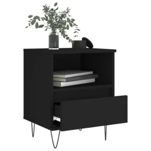 Lot de 2 tables de chevet bois design moderne compact, 40x35x50cm