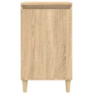 Lot de 2 tables de chevet chêne minimaliste étagère ouverte, 40x35x70cm