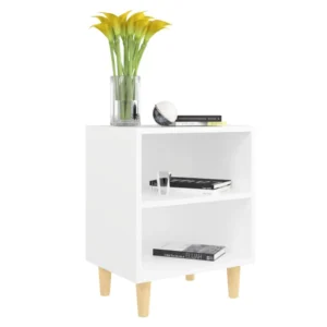 Lot de 2 tables de nuit bois scandinave moderne 2 tiroirs, 40x30x50cm