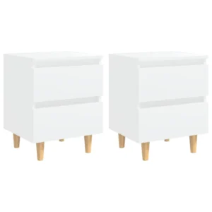 Lot de 2 chevets pin scandinave flottant, 40x35x50cm