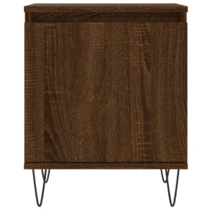 Lot de 2 chevets bois marron design 2 tiroirs, 40x30x50cm
