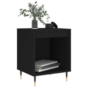 Lot de 2 tables de nuit bois design moderne 2 tiroirs, 40x35x50cm