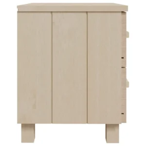 Lot de 2 chevets bois marron rétro compact, 40x35x44.5cm