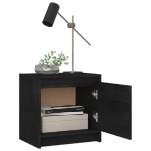 Lot de 2 chevets pin design moderne compact, 40x30.5x40cm