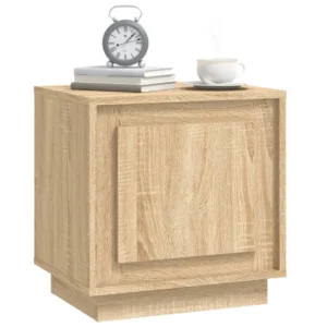 Lot de 2 tables de nuit chêne design moderne compact, 44x35x45cm