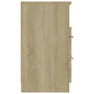 Lot de 2 tables de nuit chêne vintage flottant, 40x36x65cm