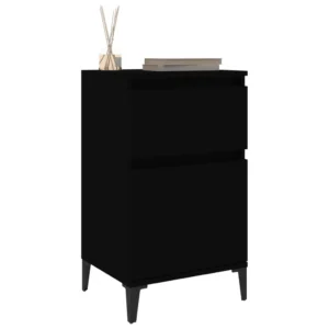 Lot de 2 tables de nuit bois design moderne mural, 40x35x70cm