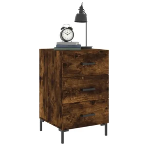 Lot de 2 tables de nuit bois design moderne suspendu, 40x40x50cm