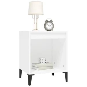 Lot de 2 tables de chevet bois moderne tiroir coulissant, 40x35x50cm