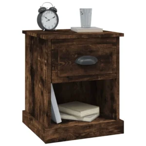 Lot de 2 tables de nuit chêne design moderne flottant, 39x39x47.5cm