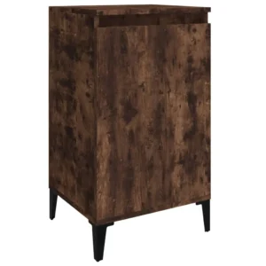 Lot de 2 chevets chêne design moderne compact, 40x35x70cm