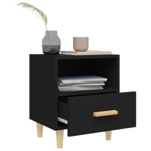 Lot de 2 tables de chevet bois design scandinave connecté, 40x35x47cm