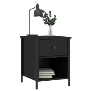 Lot de 2 tables de chevet bois design contemporain compact, 40x42x50cm