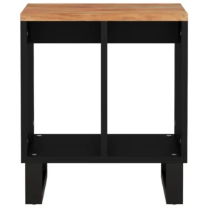 Table de nuit acacia design LED, 40x31x46cm