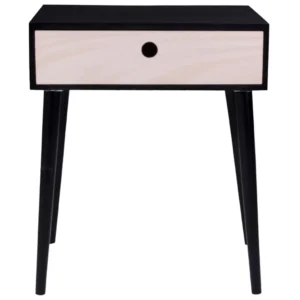 Table de nuit bois design scandinave 1 tiroir, 45x32x54.5cm