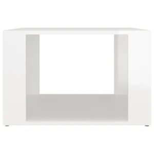 Table de chevet bois blanc moderne 2 tiroirs, 57x55x36cm