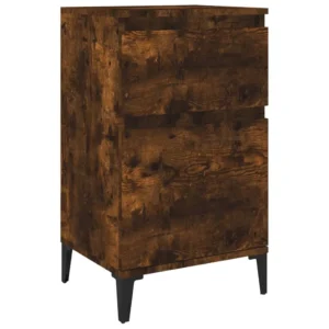 Table de nuit chêne design tiroir coulissant, 40x35x70cm