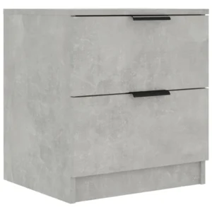 Chevet bois gris design moderne tablette, 45x39x50cm