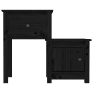 Table de nuit pin design moderne flottant, 79.5x38x65.5cm