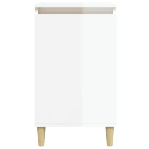 Table de chevet bois blanc moderne contemporain 1 tiroir, 40x35x70cm
