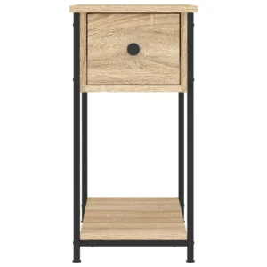 Table de nuit bois design moderne compact, 30x60x60cm
