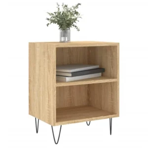 Chevet bois design moderne étagère ouverte, 40x30x50cm