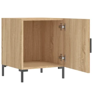 Table de chevet bois design moderne mural, 40x40x50cm