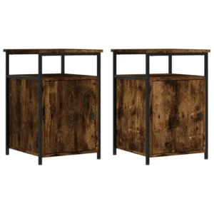 Table de chevet bois design compact, 40x42x60cm