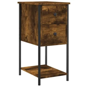 Table de chevet bois design compact, 32x42x70cm