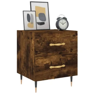 Table de nuit bois moderne 1 tiroir, 40x35x47.5cm