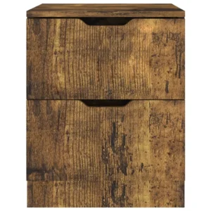Table de chevet chêne design original compact, 40x40x50cm