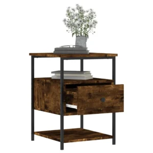 Table de nuit bois design moderne compact, 40x42x56cm