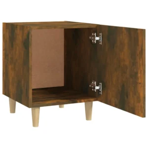 Chevet chêne design moderne LED, 40x40x50cm