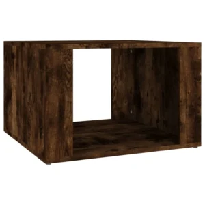 Table de chevet chêne design moderne étagère, 57x55x36cm