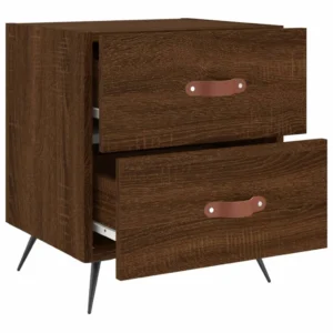 Chevet bois marron design moderne suspendu, 40x35x47.5cm