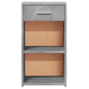 Chevet bois gris design moderne compact, 35x34x65cm